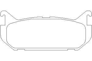 Fotografia produktu TEXTAR 21766 13.7 14 klocki hamulcowe tył Mazda 323 89-94 14,8 mm
