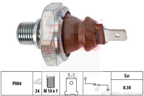 Fotografia produktu EPS 1.800.008 czujnik ciśnienia oleju VW 0.15-0.45bar [brązowy]
