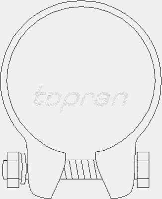 Fotografia produktu TOPRAN 102 750 obejma tłumnika 54.5mm uniwersalna