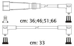 Fotografia produktu CARHOFF 06-2378 kable zapłonowe Seat, Skoda, WV 1.0- 1.4- 1.6 95- (Platinium wire wound)