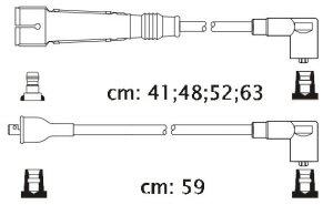 Fotografia produktu CARHOFF 06-2403 kable zapłonowe Audi, WV 0.9- 2.0 -84 (Platinium wire wound)