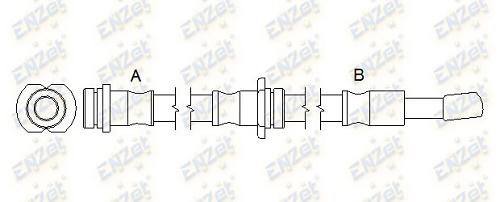 Fotografia produktu ENZET EZ0601 przewód hamulcowy przedni giętki Daewoo Tico