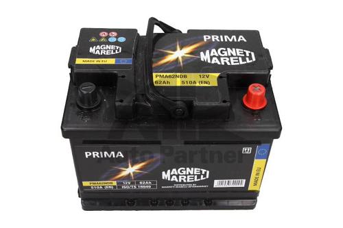 Fotografia produktu MAGNETI MARELLI PMA62NDB akumulator sam. 62Ah/600A P+       241x175x175