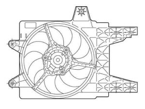 Fotografia produktu MAGNETI MARELLI MTE918AX elektrowentylator chlodnicy Fiat Punto 55 S/SX 1.1