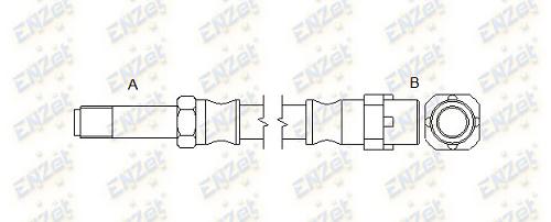 Fotografia produktu ENZET EZ0213 przewód hamulcowy elastyczny tył BMW 3 E46 98-06  500mm