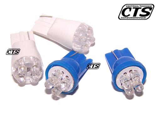 Fotografia produktu CTS 3328/CT żarówka diodowa W5W T10 12V 4 Led biała luz