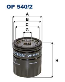 Fotografia produktu FILTRON OP540/2 filtr oleju Citroen Jumper 2.2 HDI 11- Ford Peugeot