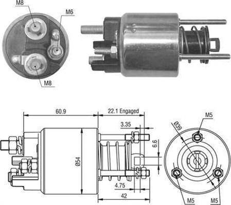 Fotografia produktu MAGNETI MARELLI AME0016 elektromagnes rozrusznika Ford Fiat 1.9JTD