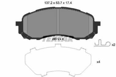 Fotografia produktu TEXTAR 24372-17.4 klocki hamulcowe Subaru Legacy  Impreza IV 2.0 2.5 03->