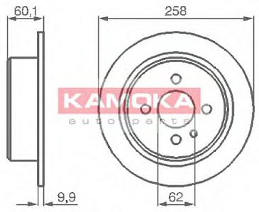 Fotografia produktu KAMOKA 103186/KAM tarcza hamulcowa BMW 3 (E21)/3 (E30)
