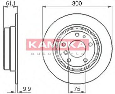 Fotografia produktu KAMOKA 103442/KAM tarcza hamulcowa BMW 5 (E34)