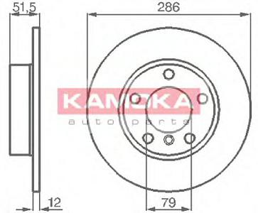 Fotografia produktu KAMOKA 103496/KAM tarcza hamulcowa BMW 3 (E36)/Z3
