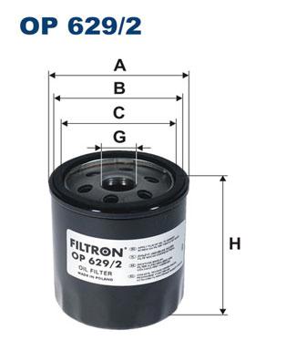 Fotografia produktu FILTRON OP629/2 filtr oleju Ford Mondeo 1.8-2.0 02-