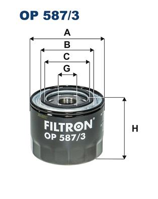 Fotografia produktu FILTRON OP587/3 filtr oleju Mitsubishi L200 06-