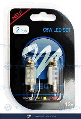 Fotografia produktu M-TECH LB023W blister 2x dioda LED L023 - C5W SV8.5 6LED       36mm białe
