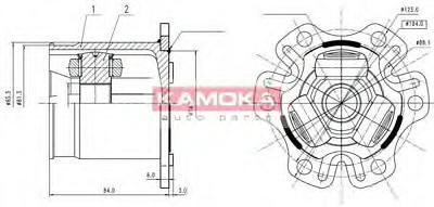 Fotografia produktu KAMOKA 8709/KAM przegub wewnętrzny Audi A4/A6/A8 VW Passat 96- 34z 88/130 mm
