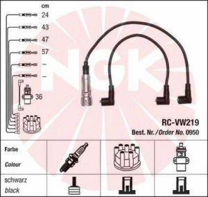 Fotografia produktu NGK RC-VW219 kable zapłonowe VW Golf III 95- 1.4-1.6