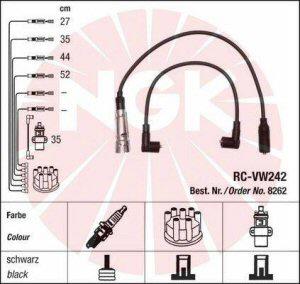 Fotografia produktu NGK RC-VW242 kable zapłonowe Seat, Skoda, WV 1.0- 1.4- 1.6 95- Audi