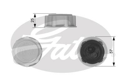 Fotografia produktu GATES RC227 korek zbiornika wyrównawczego Ford Focus Fiesta Escort