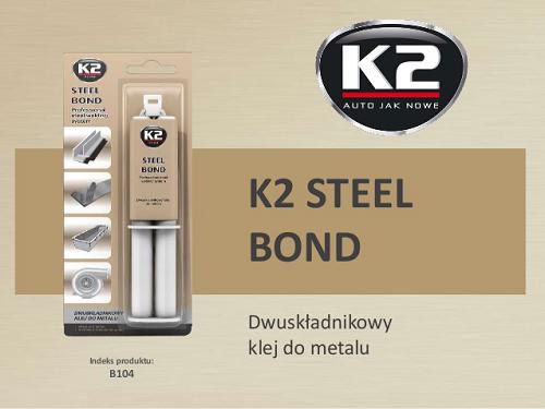 Fotografia produktu K2 K2B104 klej Steel Bond do stali dwuskładnikowy mocny jak stal   25g