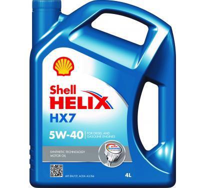 Fotografia produktu SHELL SH-5/40/4  HX7 olej silnikowy 5W40 Shell Helix HX7   502.00/505.00               4L
