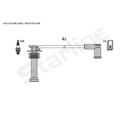 Fotografia produktu STARLINE S ZK 9636 kable zapłonowe Ford (+gumki antywilgociowe)