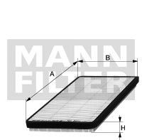 Fotografia produktu MANN-FILTER CU5366 filtr powietrza kabinowy BMW E53 X5 6/00- su AC , Land Rover Range Rover 3/02-