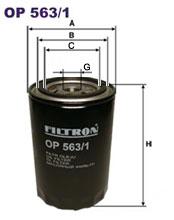Fotografia produktu FILTRON OP563/1 filtr oleju Ford Scorpio 93- 2.5TD