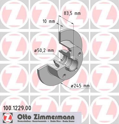 Fotografia produktu ZIMMERMANN 100.1229.00 tarcza hamulcowa tylna Audi A4 95-01