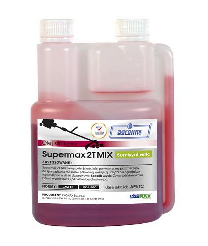 Fotografia produktu EKOMAX 34031980DC olej do silników dwusuwowych w ogrodnictwie Supermax  2T 0.5 l czerwony,dozowni