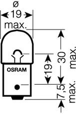 Fotografia produktu OSRAM OSR5008 żarówka 12V 10W BA15s