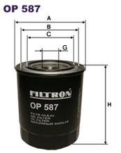 Fotografia produktu FILTRON OP587 filtr oleju Mitsubishi Colt/Galant 1.8-2.0D/TD