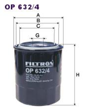Fotografia produktu FILTRON OP632/4 filtr oleju Hyundai H1 2.5TD 6/00-