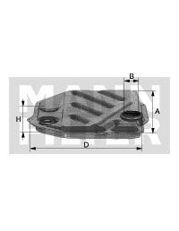 Fotografia produktu MANN-FILTER H2014 filtr oleju Mercedes W124 do skrzyni biegów