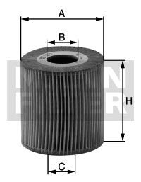 Fotografia produktu MANN-FILTER HU514X filtr oleju Mercedes W203 06/02- C200 kompresor